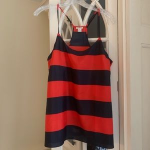 J Crew spaghetti strap striped top